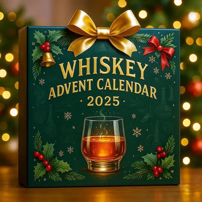 2025  Whiskey  Advent  Calendar  with  24  Ornament  Christmas  Countdown